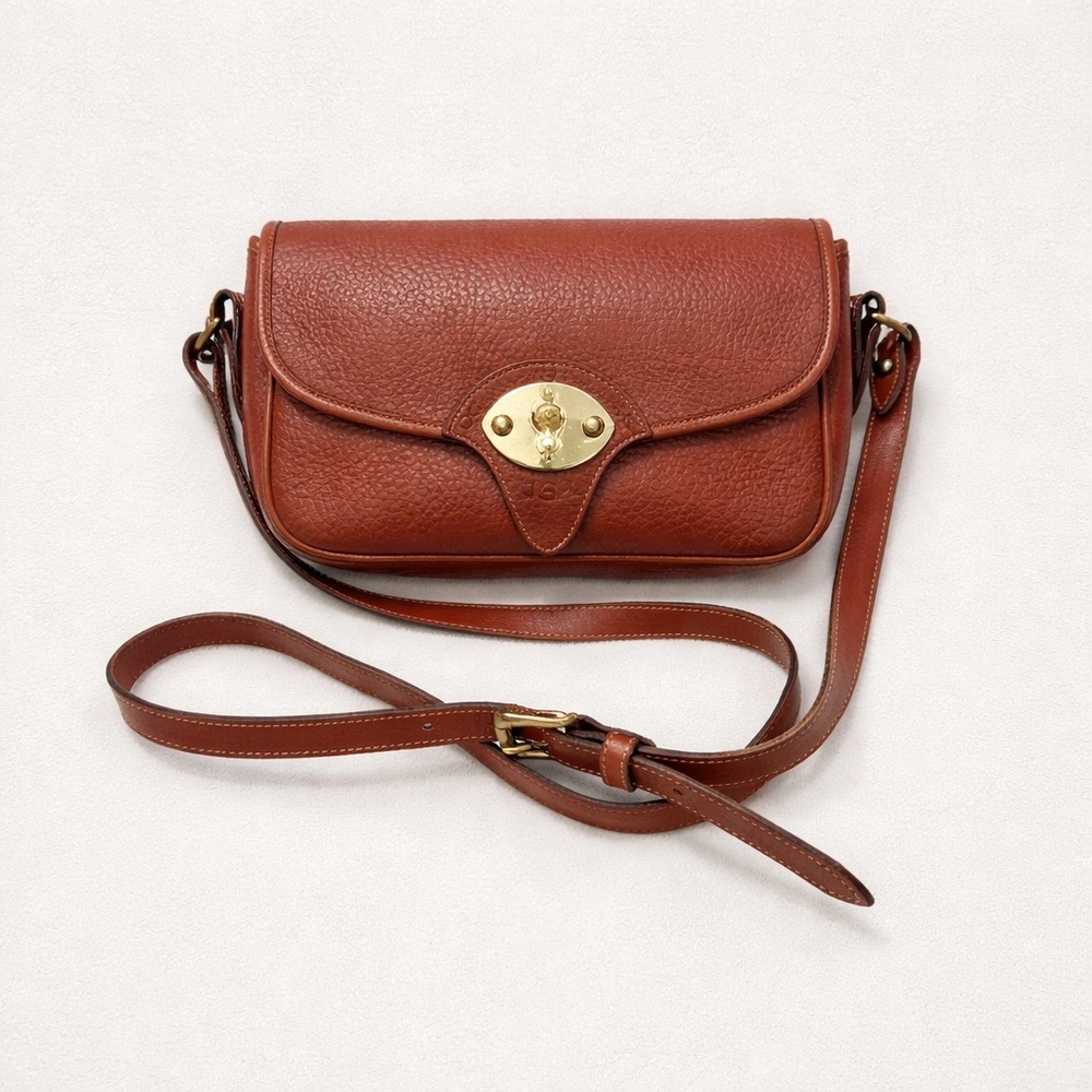 Vintage Dooney & Bourke All Weather Leather Cavalry Trooper Shoulder Bag